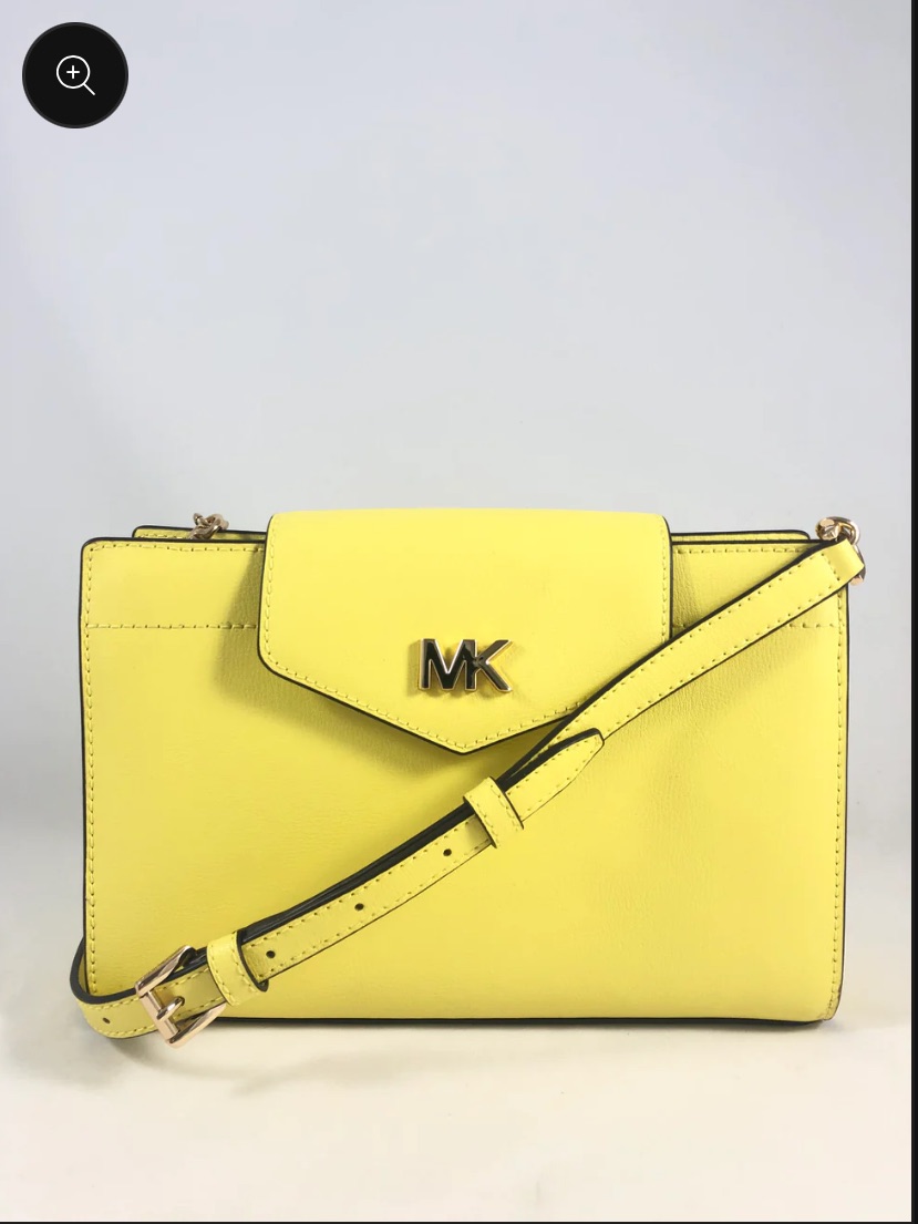 Michael Kors Bright Yellow Mk Flap Crossbody Bag